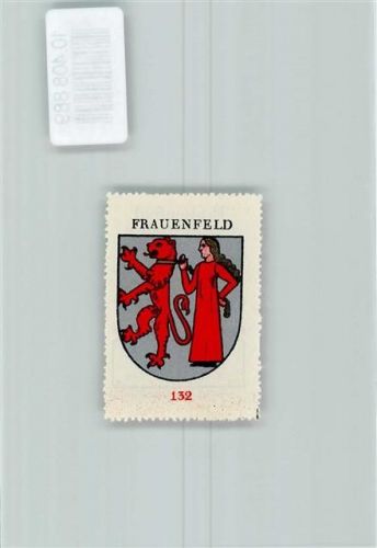 8500 Frauenfeld - Vignette Wappen Kaffee Hag ca 1920-1940 Löwe Kette Frau