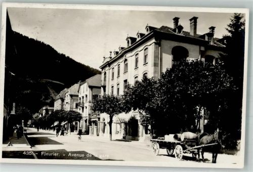2114 Fleurier 1929 Foto AK Avenue de la gare