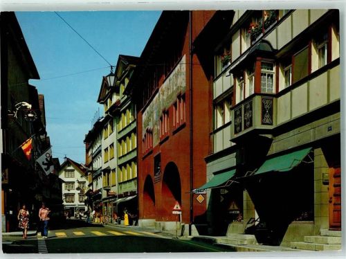 9050 Appenzell - Hauptgasse mit Rathaus