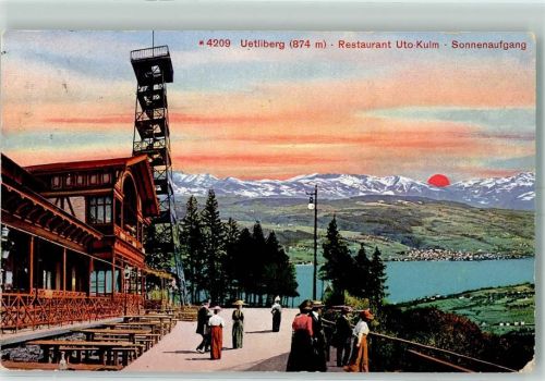 8143 Uetliberg - Gasthaus Uto Kulm Sonnenaufgang