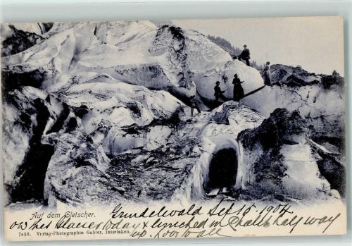 Grindelwald 1904 - Bergsteigergruppe auf dem Gletscher