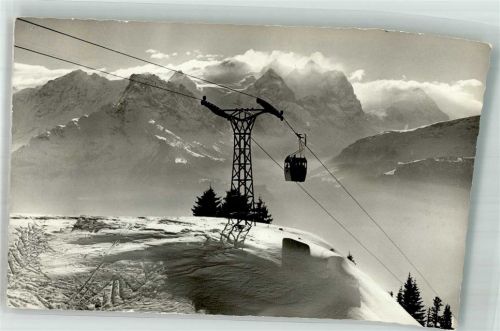 6084 Hasliberg Wasserwendi 1963 Winter Seilbahn Hasliberg-Käserstatt Wetterhorngrupp