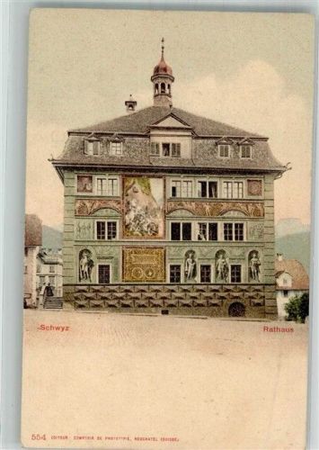6430 Schwyz Foto AK Rathaus
