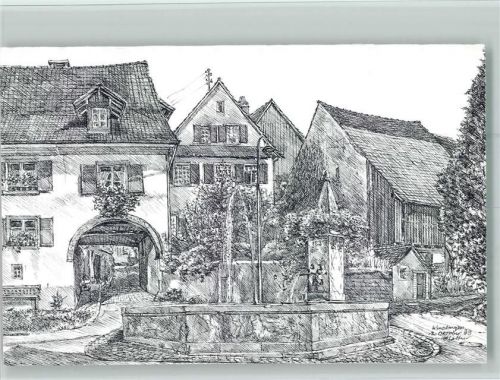 4493 Wenslingen - Zeichnung Brunnen