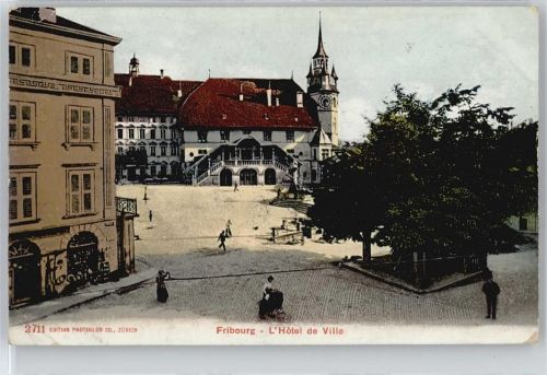 1700 Fribourg Freiburg Gebrauchsspuren Hotel de Ville