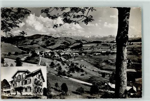 9621 Oberhelfenschwil Foto AK Gasthaus Ferienheim zur frohen Aussicht Säntis Churfirsten