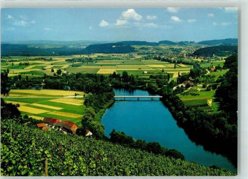 8416 Flaach - Blick vom Buchberg auf Rheinbrücke Ziegelhütte
