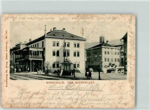 9400 Rorschach 1900 Gebrauchsspuren Hafenplatz
