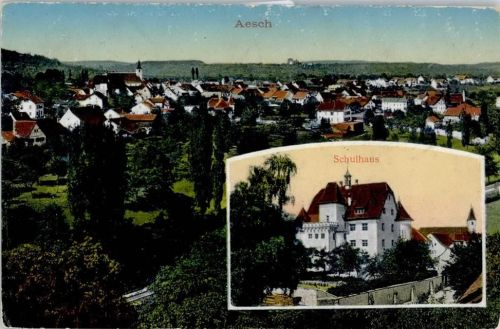 4147 Aesch BL - Schulhaus Feldpost