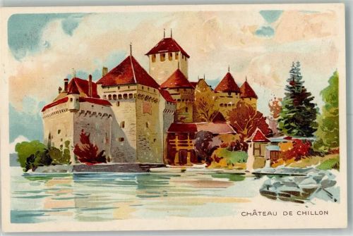Chillon Chateau Lithographie Schloss
