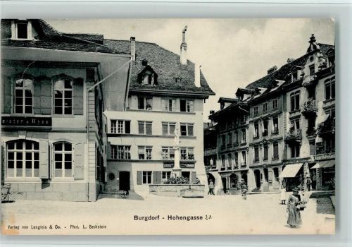3400 Burgdorf Berthoud 1914 - Teilansicht, Hohengasse, gute Erhaltung AK