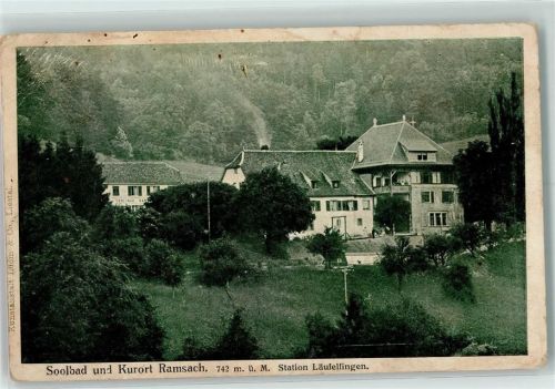 4448 Bad Ramsach Läufelfingen Gebrauchsspuren Soolbad und Kurort Ramsach Station Läufelfingen