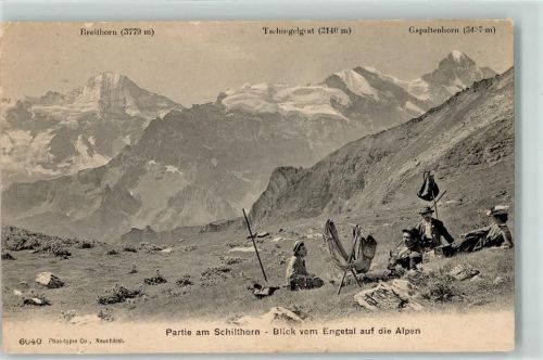 Schilthorn Lötschental - Wandergruppe bei der Rast
