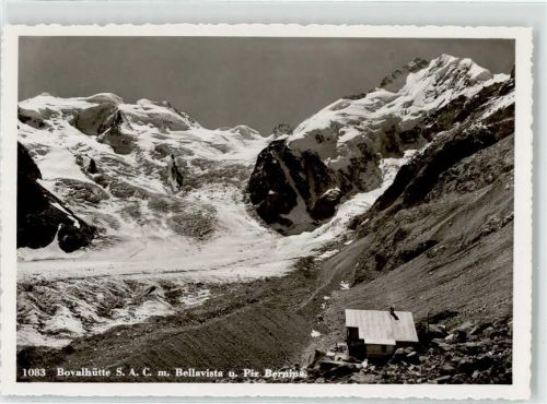 7504 Pontresina - Bovalhütte mit Bellavista Hüttenstempel