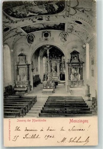 6313 Menzingen 1904 - Kirche Inneres