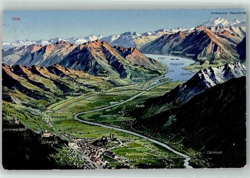 6500 Bellinzona - Vogelschau Ticiono Feldpost Bat 66