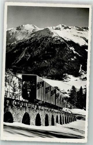 7270 Horlauben Davos Platz 1956 Winter Bergbahn Davos-Parsenn-Bahn