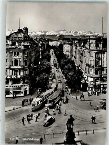 8000 Zürich Foto AK Bahnhofstrasse str Auto Hotel