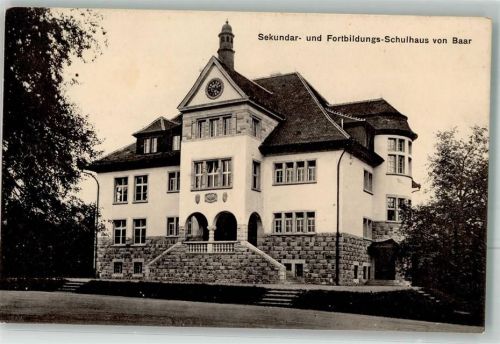 6340 Baar 1924 Foto AK Schulhaus