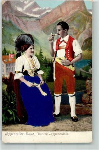 1920 Prägedruck mit echter Stoff Applikation , Pfeife AK