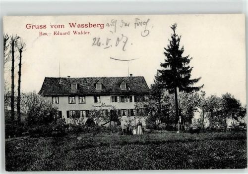 8126 Zumikon Waltikon 1907 Lithographie Gasthaus zum Wassberg