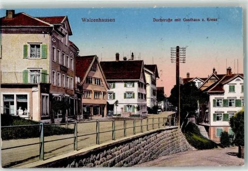 9428 Walzenhausen - Dorfstraße mit Gasthaus z. Kreuz