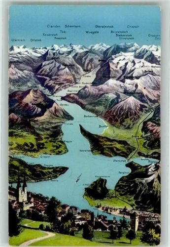 6440 Vierwaldstättersee - Luzern Landkarte