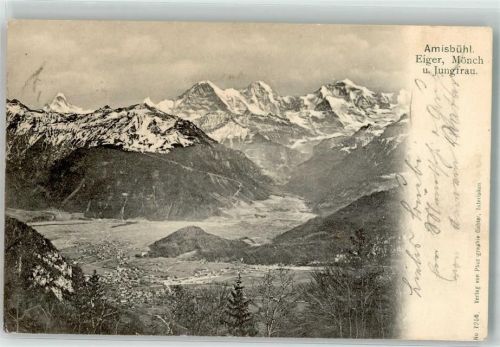 3803 Beatenberg 1904 - Eiger Mönch Jungfrau Amisbühl