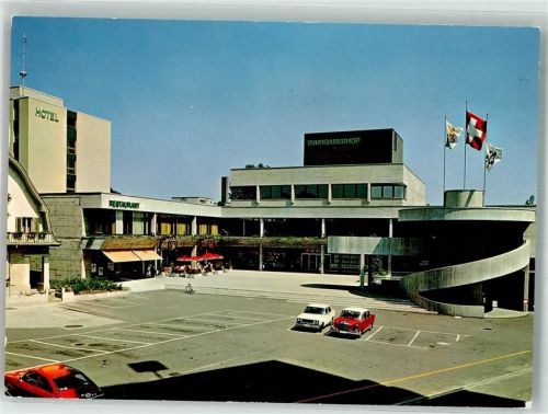 8570 Weinfelden 1977 Foto AK Hotel Thurgauerhof Kongresszentrum Auto Mercedes