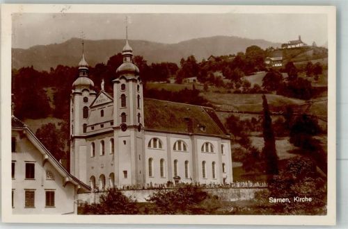 6060 Sarnen 1925 Foto AK Kirche
