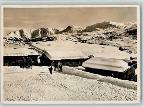 7165 Breil Brigels - Flablager mit Piz Mundaun und Signinagruppe Feldpost Winter