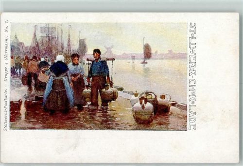 Gruppe 4 Nr. V Jugendstil Stollwerck Schokolade 1900
