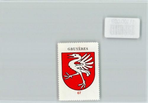 1663 Gruyères - Vignette Wappen Kaffee Hag ca 1920-1940