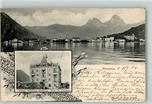 6440 Brunnen 1904 - Hotel Pension Victoria F. Cerncic