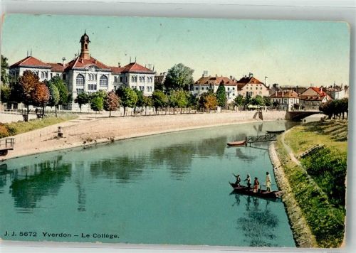 1400 Yverdon-les-Bains 1912 Foto AK le Collége
