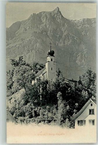 8750 Glarus Foto AK Kirche Burgkapelle