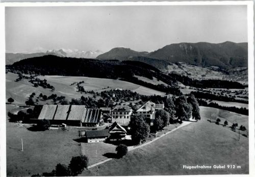 6313 Menzingen - Fliegeraufnahme, Gasthaus, Pension Gubel