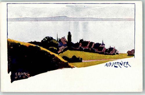 2012 Auvernier Künstlerkarte sign E. boitel