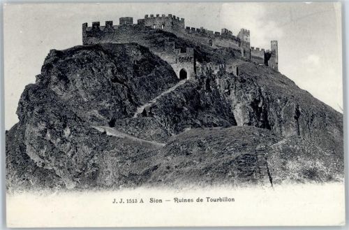 1950 Sion - Ruines de Tourbillon