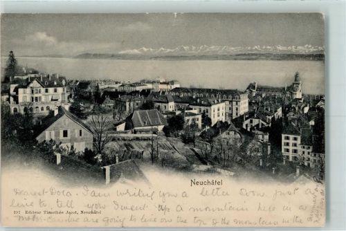 2000 Neuchâtel Neuenburg 1903 Gebrauchsspuren Alpenkette