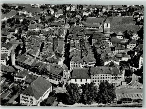 2520 La Neuveville Foto AK Fliegeraufnahme