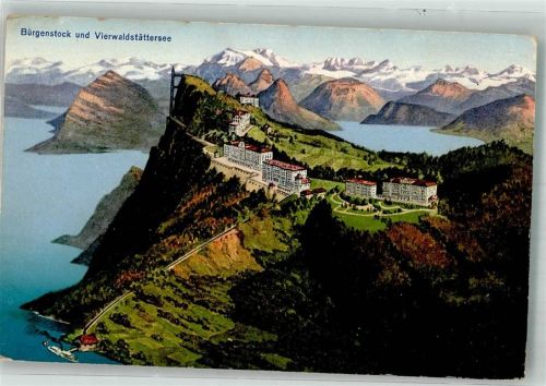 6363 Bürgenstock Foto AK Hotel Bergbahn Vierwaldstättersee