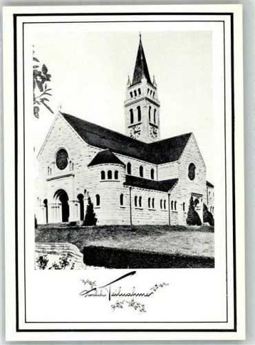 8590 Romanshorn Foto AK Pfarr- Kirche St. Johannis der Täufer Trauekarte Ort handschriftlich