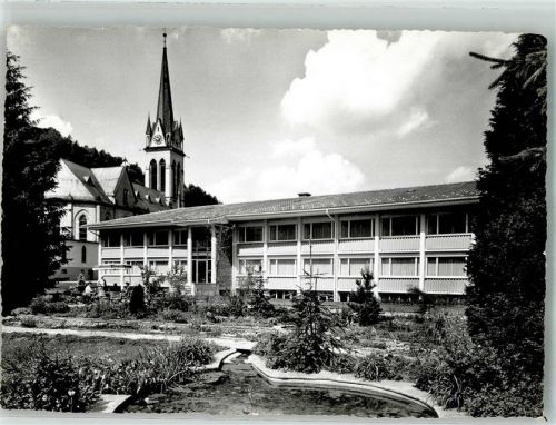 8374 Dussnang 1957 Foto AK Kirche Kurhaus Haushaltungsschule