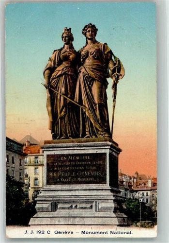 1200 Genève Genf 1909 - National Monument Die Republik Schweiz u. Helvetia
