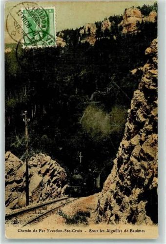 1400 Yverdon-les-Bains 1908 - Zug Chemin de Fer Yverdon Ste Croix Sous les Aiguilles de Baulmes
