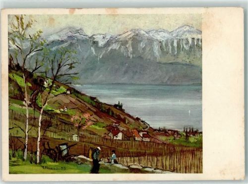 Corgémont Am Genfersee sign. M Monod Ort lt. Stempel Pro Infirmis Schweiz
