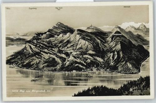 6410 Rigi Kulm Künstlerkarte Bürgenstock AKU2