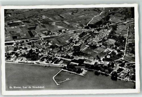 St-Blaise Lac de Neuchatel Flugaufnahme Gaberell