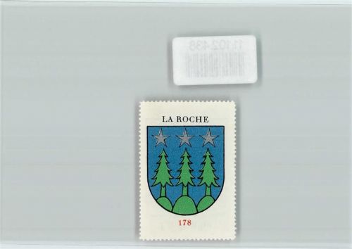 1634 La Roche FR - Vignette Wappen Kaffee Hag ca 1920-1940